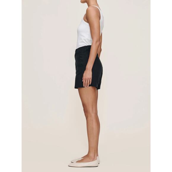 NWT DL1961 25 Taylor Short Ultra High Rise 3" Black Linen - Picture 2 of 12